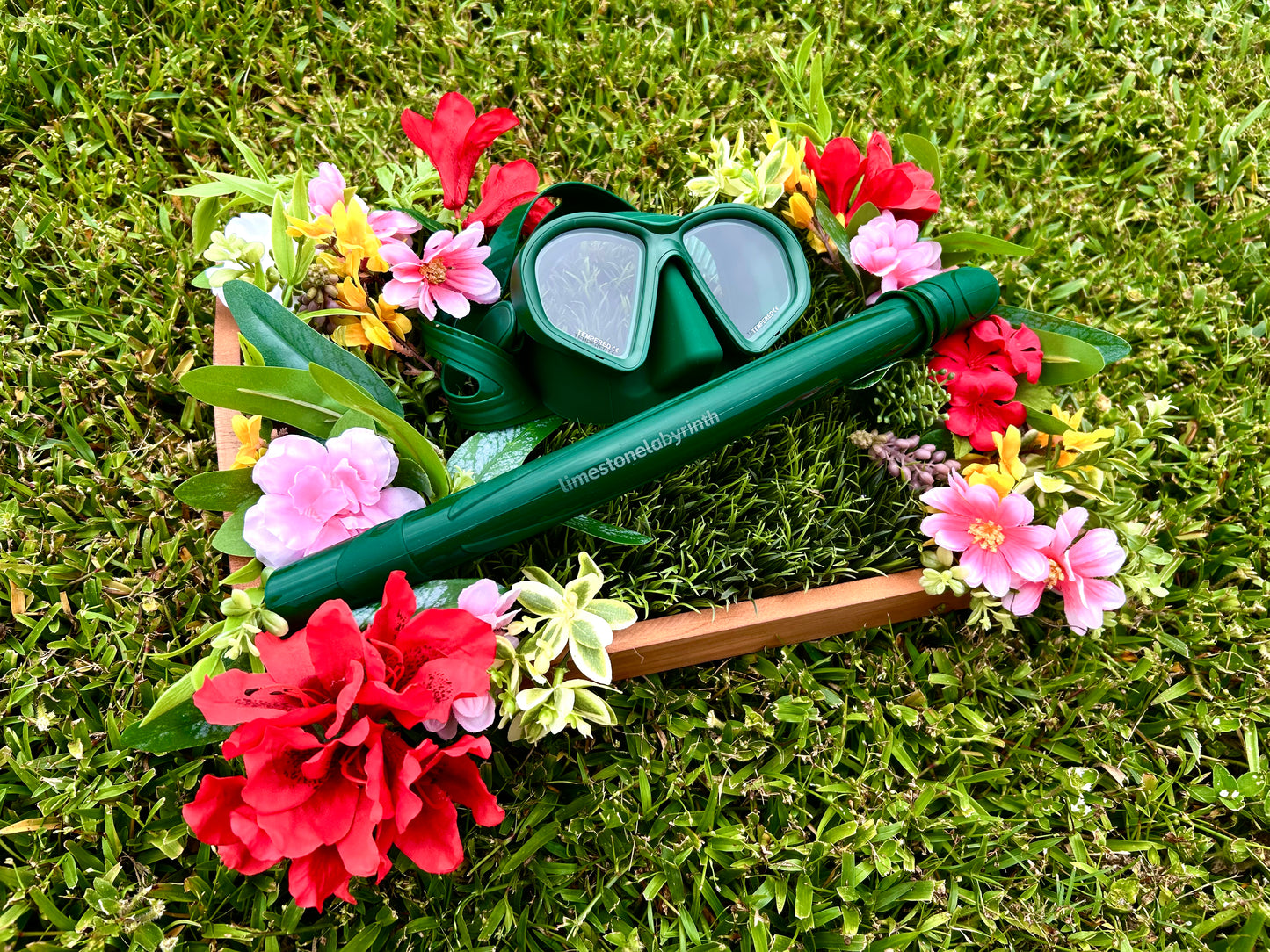 Emerald Green Snorkel Set