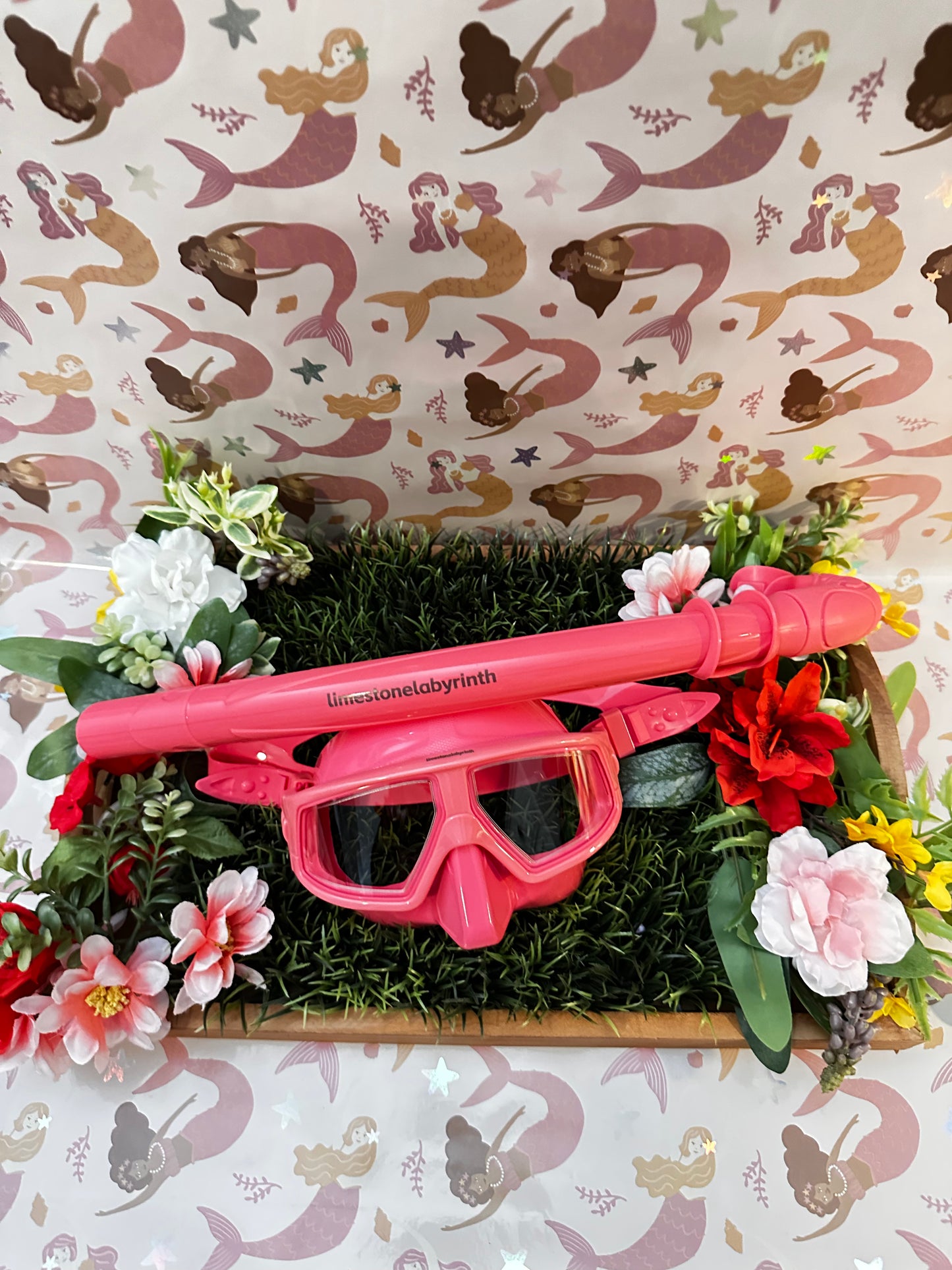 Hibiscus Pink Snorkel Set