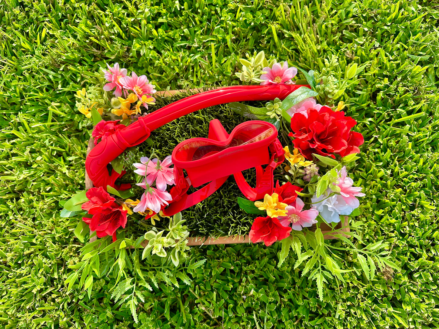 Scarlet Red Snorkel Set
