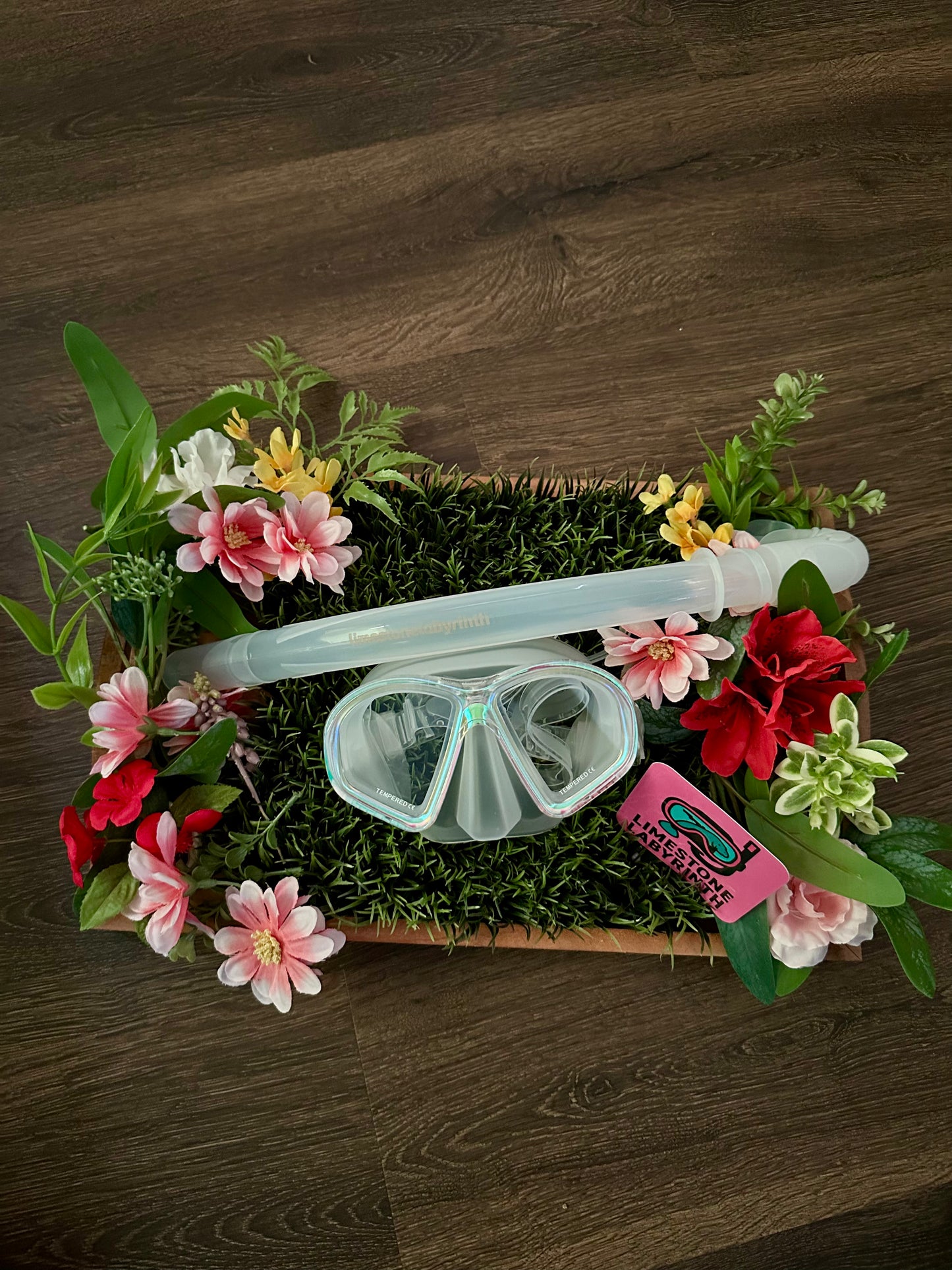 Iridescent Rainbow Clear Snorkel Set