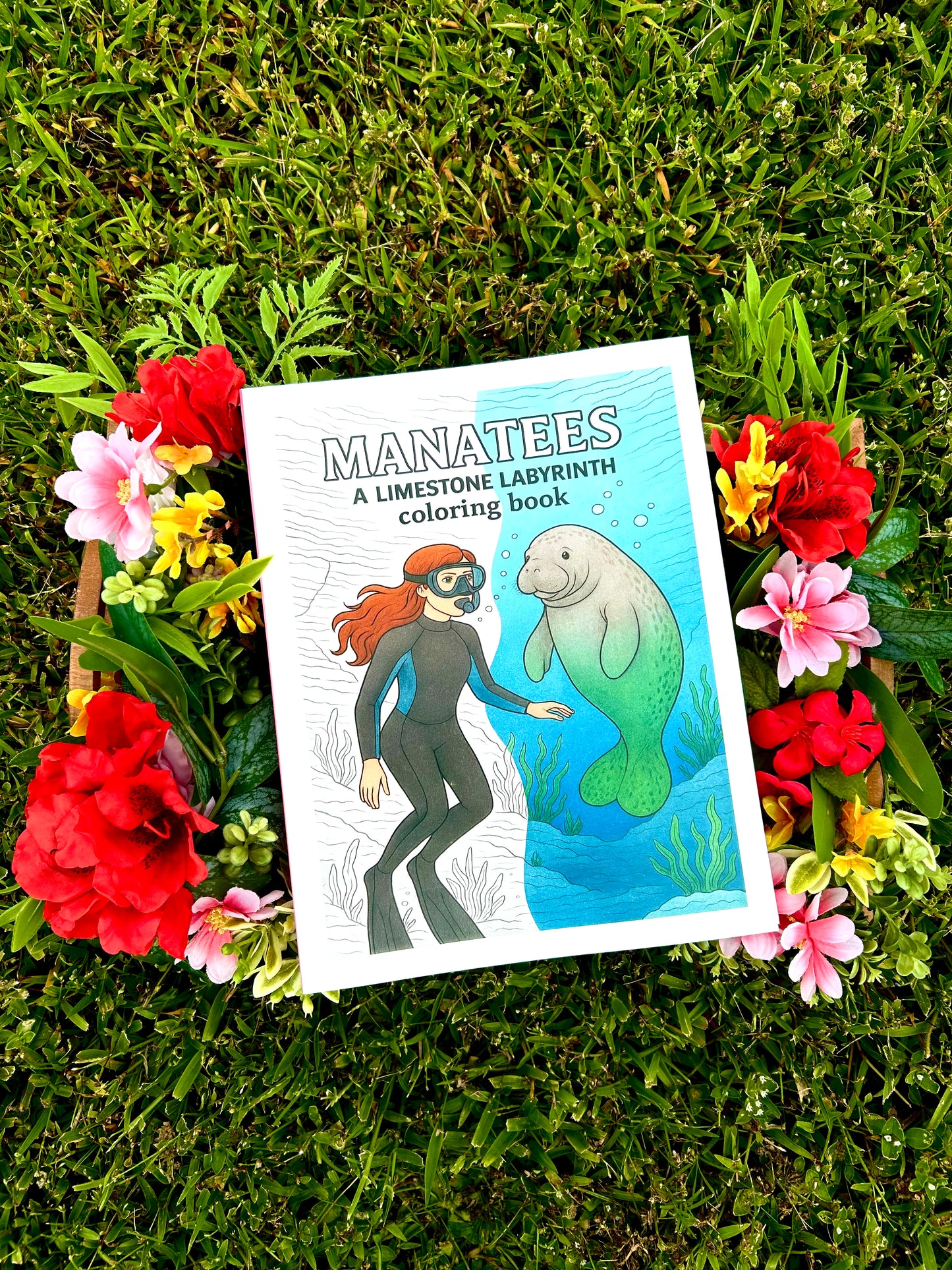 Limestone Labyrinth: Manatees coloring book