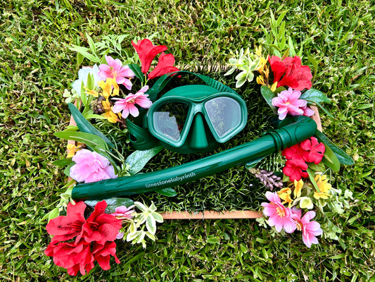 Emerald Green Snorkel Set