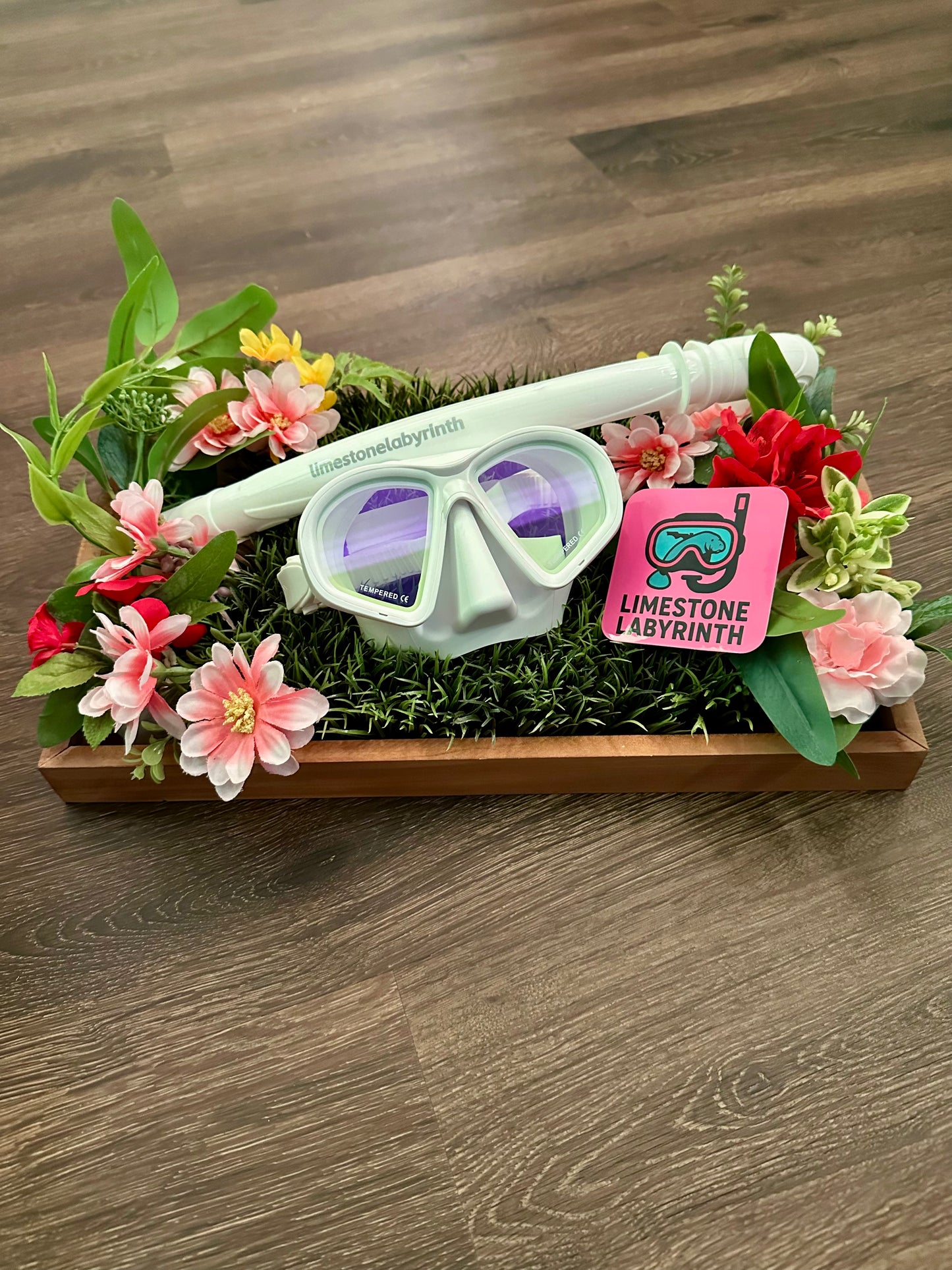 Purple Tinted, White Snorkel Set