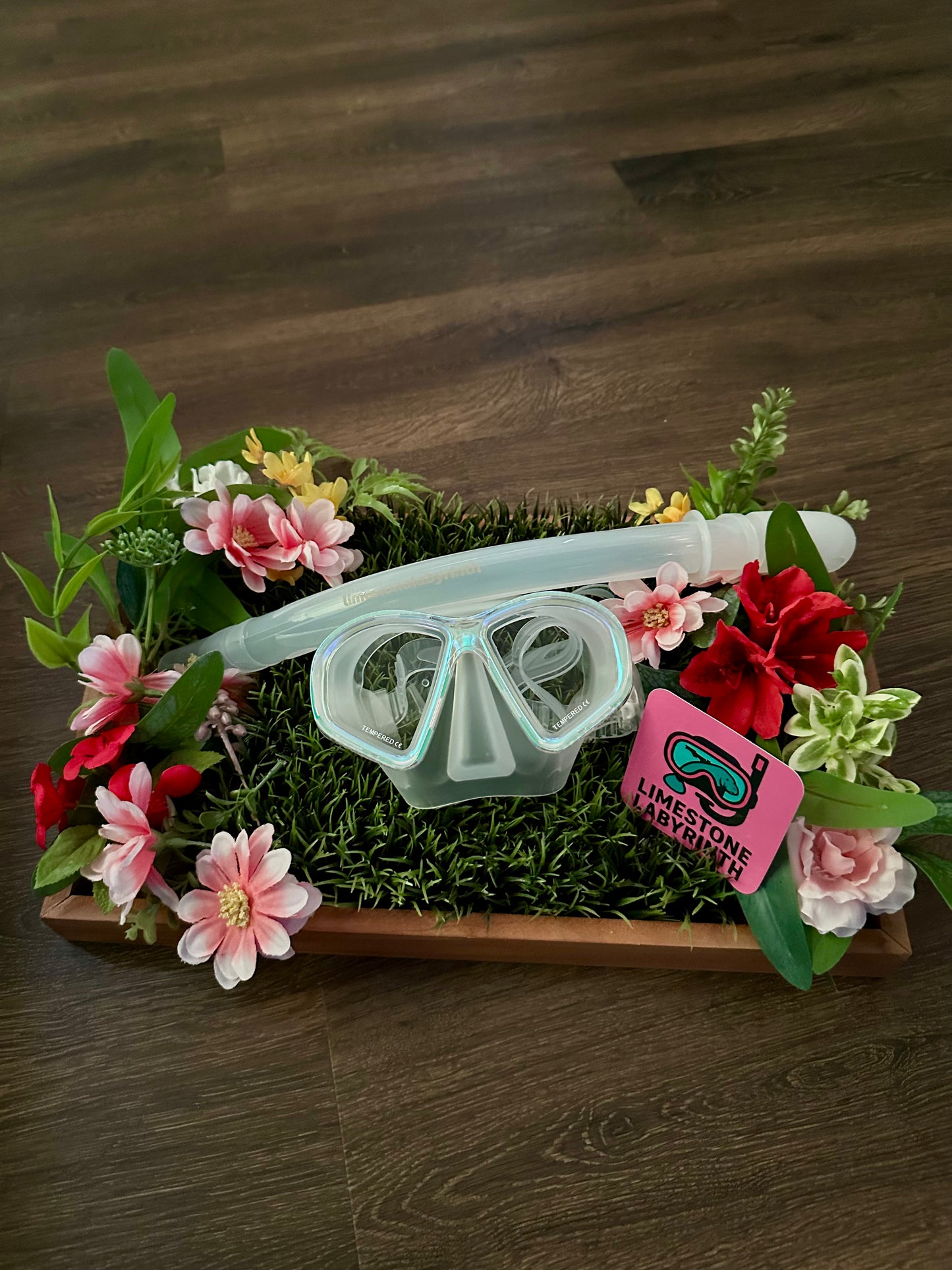 Iridescent Rainbow Clear Snorkel Set