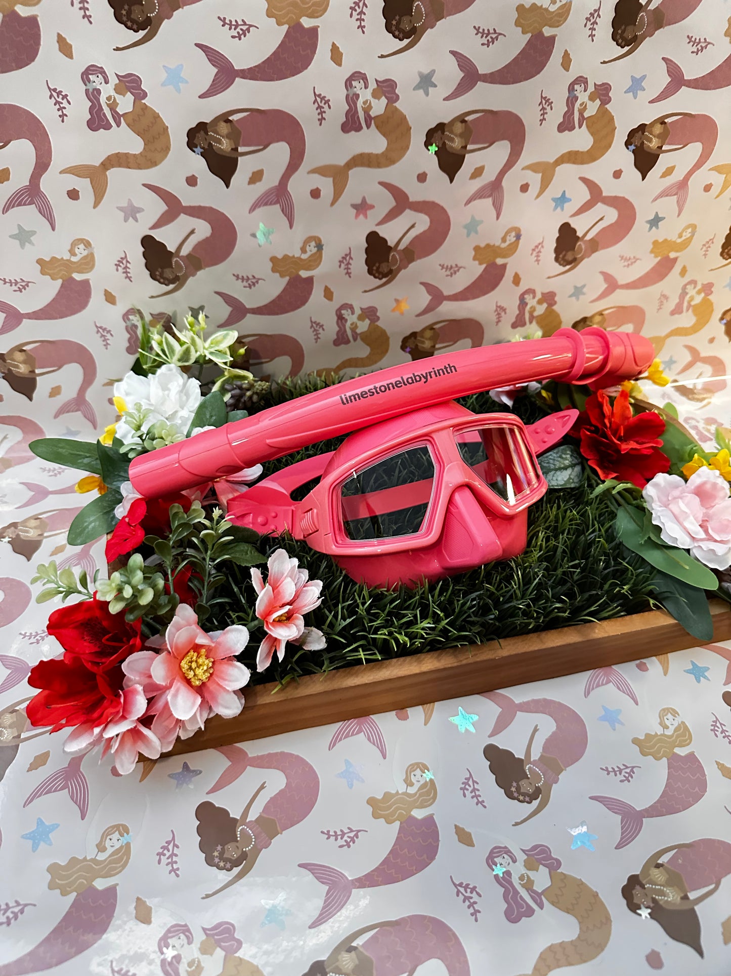 Hibiscus Pink Snorkel Set