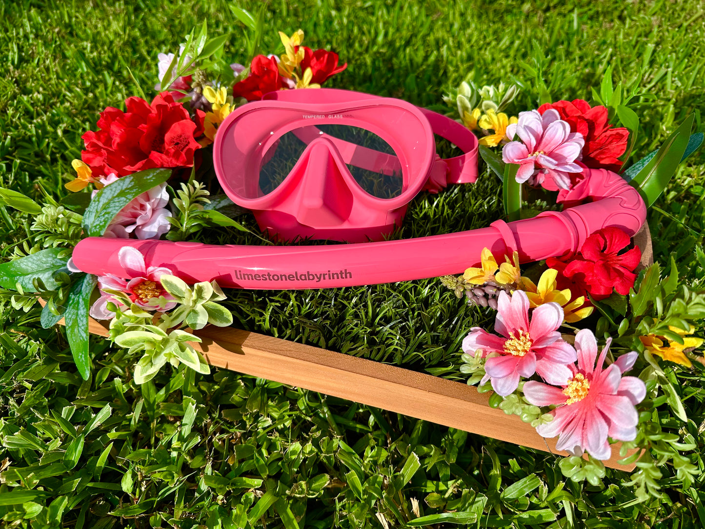 Hibiscus Pink Snorkel Set