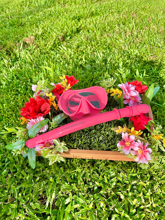 Hibiscus Pink Snorkel Set