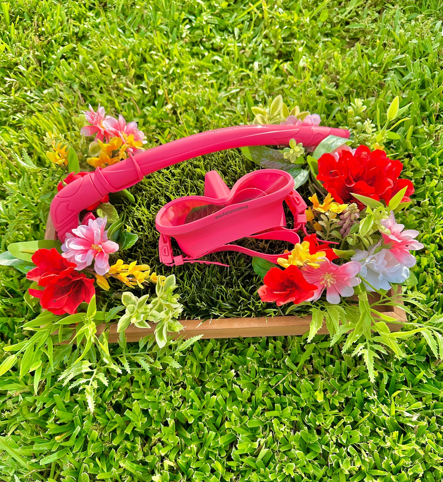 Hibiscus Pink Snorkel Set